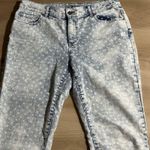 Chico's Platinum Women's Blue Denim Crop Jeans Sz 1 Med Polka Dot Wash High Rise Photo 2