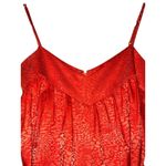 Saylor Red Orange Jacquard Jumpsuit Spaghetti Strap Wide Leg XS Formal Wedding Photo 6