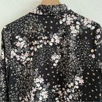 Isaac Mizrahi Floral Button Front Collar Blouse Top Shirt Dark Floral Modest 10 Photo 7