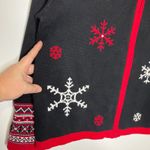 Breckenridge snowflake Christmas sweater full zip women's size small petite Photo 3