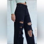 PacSun  Eco Black Distressed High Waisted Baggy Jeans 23 Photo 3