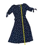 Talbots  Women's Navy Polka Dot A-Line Midi Dress Size S Casual Photo 10