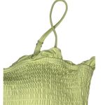 Cider NWT  Ruffle Smocked Bikini Swimsuit Adjustable Straps Tie Bottoms L Green Photo 4