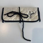Joie  Roll up jewelry travel case. Cream quilted Satin w/ black trim Photo 0