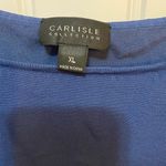 Carlisle Collection Blue short sleeve blouse with accordion sleeves Size XL Photo 2