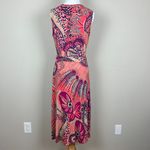 Tommy Bahama Dress Womens Small Pink Midi Sleeveless Belted Button Up Printed S Photo 6