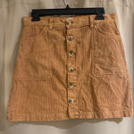 Kensie  Camel Corduroy Mini Skirt Photo 0