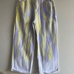 SheIn  Women’s Yellow Purple Tie Dye High Rise Wide Leg Denim Jeans Size 8/10 US Photo 0