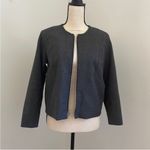 J.Crew Full Zip Wool Jacket Size 00 Bib Coat Gray Old Money XXS Preppy Academia Photo 4