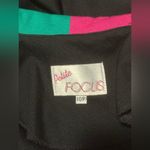 EUC Focus Vintage Pink, Green and Black Button Down Long Coat size 10 Petite Pink Photo 3