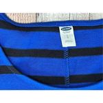 Old Navy Heavyweight Knit Blue Black Striped A-line Dress Sz Large NWOT Photo 4