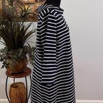 Talbots  Women Shift Strip dress Size L 3/4 Sleeve 1/4 Zipper Back Collared Photo 3