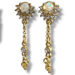 Free People  Quinn 14K Gold Plated Stud Set in Gold Opal NWT Dainty Ethereal Photo 4