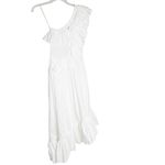 MISA Los Angeles MISA Sandersun Ruffled One Shoulder Cotton Midi Dress White Size S NWT Photo 8