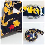 MAAX Blue Fish River Hawaiian Print Cotton Belt, sz. S Photo 5