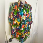 Oscar de la Renta Vintage Swimwear Tropical Floral Cover Up Size Medium 80’s Photo 2