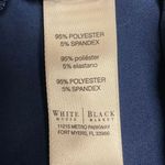 White House | Black Market White‎ House Black Market Drape Evening Dress Blue Gold Tone Long Sleeve Sz XL Photo 12