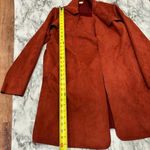 Solitaire  Anthropologie Long Wrap Jacket Coat Rust Orange size Medium with belt Photo 6