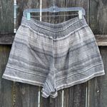 Artisan NY  Linen blend Gray Striped Shorts Large Photo 2
