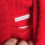 Moon & Madison Red Cowl Neck Plush Cable Knit Cropped Sweater Photo 3