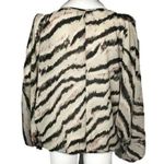 Sanctuary Shirt Women Small Zebra Print Pocahoncho Dolman Sleeve Tassel Edgy Fun Photo 2