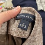 Banana Republic Brown Tweed Pencil Skirt Linen Womens 6 Dark Academia Preppy Photo 5