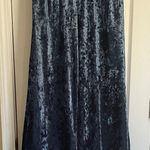 A New Day  Blue Velvet Boho Wide Leg Pants Photo 0