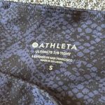Athleta  Ultimate 7/8 Tight Leggings Dark Purple‎ Black Animal Print High Rise S Photo 4