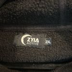 Zyia  Cropped Logo Drawstring Hoodie in Black Women’s size 2XL‎ Photo 3