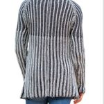 Pure Brand Black White English Handmade Cotton Cardigan Sweater Medium Large Photo 2