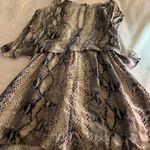 Lavender Brown  Snakeskin Print Romper Photo 2