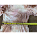 ALC Frank A.L.C. Jess Pink Cotton Puff Sleeve Crew Neck Tie Dye Mini Dress Size Small Photo 8