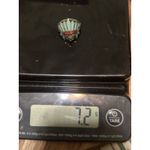 Native American Sterling Silver Turquoise Coral INDIAN CHIEF RIng sz 10.75 Photo 2