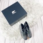 Sorel Joan Uptown Lace Up Leather Wedge Bootie Round Toe Quarry Gum Size 10 Photo 2