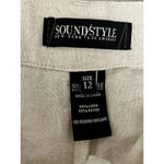 Soundstyle Beige High Rise Linen Blend Wide Leg Pants Women’s 12 Beach Boho Photo 6