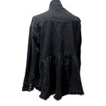 VICI Women's Black Denim Ruffle Jacket Size S Long Sleeve Photo 1
