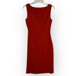 American Vintage VTG 90's Ava & Aiden Sleeveless Red Rouched Midi Dress Size 2 Christmas Holiday Photo 4