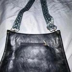 UNBRANDED BLACK CROSSBODY PURSE ADJUSTABLE BLACK WHITE GREEN SNAKESKIN … Photo 0