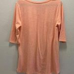 Soft Surroundings Coral Peach 3/4 Sleeve V-Neck Casual T-Shirt Tunic Size Medium Photo 5
