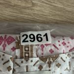 Sundance Shirt Women XS White Pink Geometric Rosalie Block Print Blouse Bohemian Photo 8