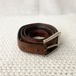 Tony Lama Brown Leather Vintage Western Native Embroidered Concho Belt 40 7699L Photo 2