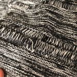 Style & Co . Knit Black Gray White Long Sleeve Open Front Draped Cardigan Sweater Photo 7