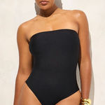 J.Crew Long-torso Gemma One-piece Classic Sculpt™ Black Photo 0