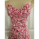 ZARA  S Pink & White Floral Corset Bodysuit Ditsy Adjustable Straps Satiny Feel Photo 1