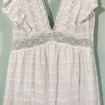 Glamaker Women's White Fit & Flare Slit Front Sleeveless Maxi Dress Size L Size L Photo 3