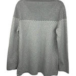 Aspen Cowl Neck Sweater Grey Chevron size Large White Photo 0