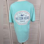 Hanes  (Comfort Wash) 100% Cotton Hilton Head Island Whale T-Shirt Aqua-Medium Photo 1