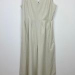 Madewell Wide Leg Jumpsuit Drapey Twill Muted Stone Beige Minimalist US 6 NWT Photo 6
