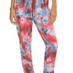 Aviator Nation LIGHT WEIGHT HAND DYED SWEATPANTS - TIE DYE RED sz S retails $148 Photo 0