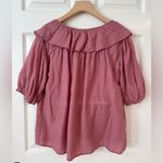 Ba&sh  Women's XS Twiggy Cotton Ruffle Top Vieurose Pink‎ Photo 6